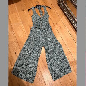 American Eagle Romper (green floral)